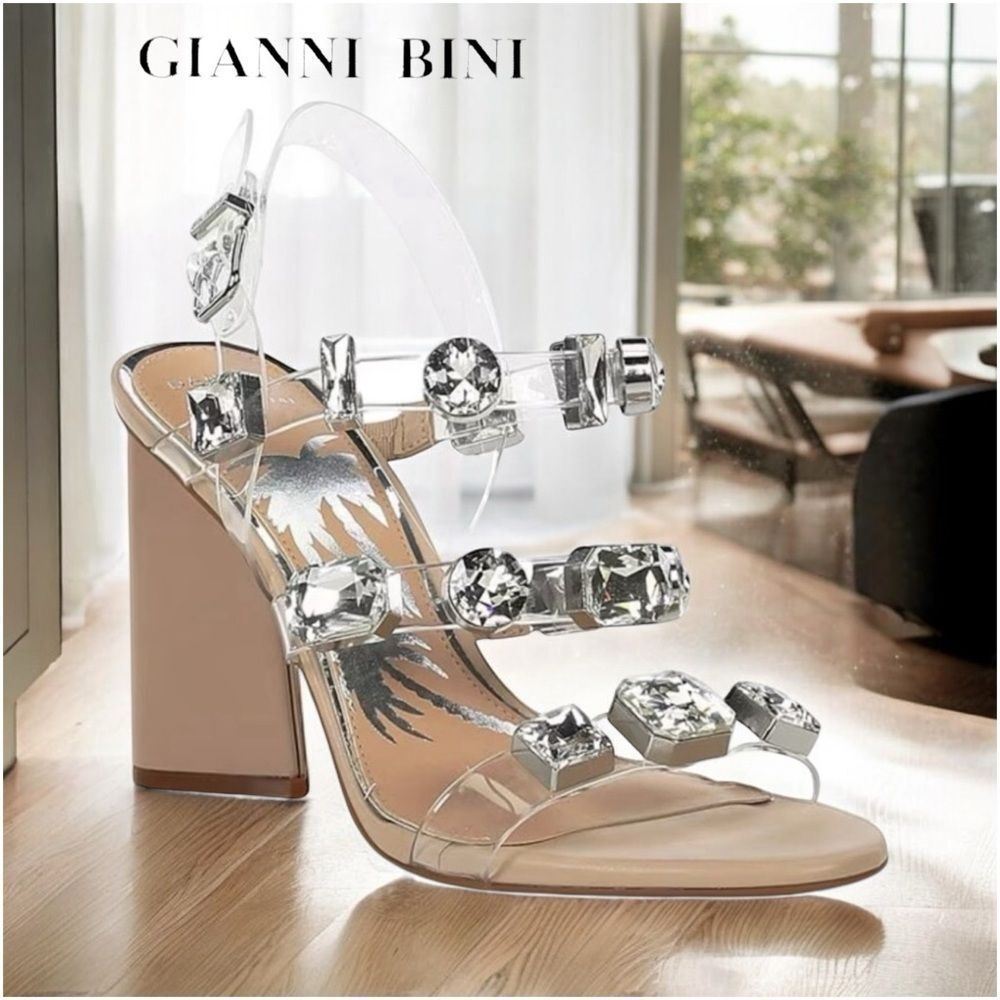❤️💗❤️ Gianni Bini x DANNIJO the BIANCA Jewel Embellished Dress Sandals NWT